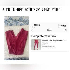 Lululemon Align Leggings 25”